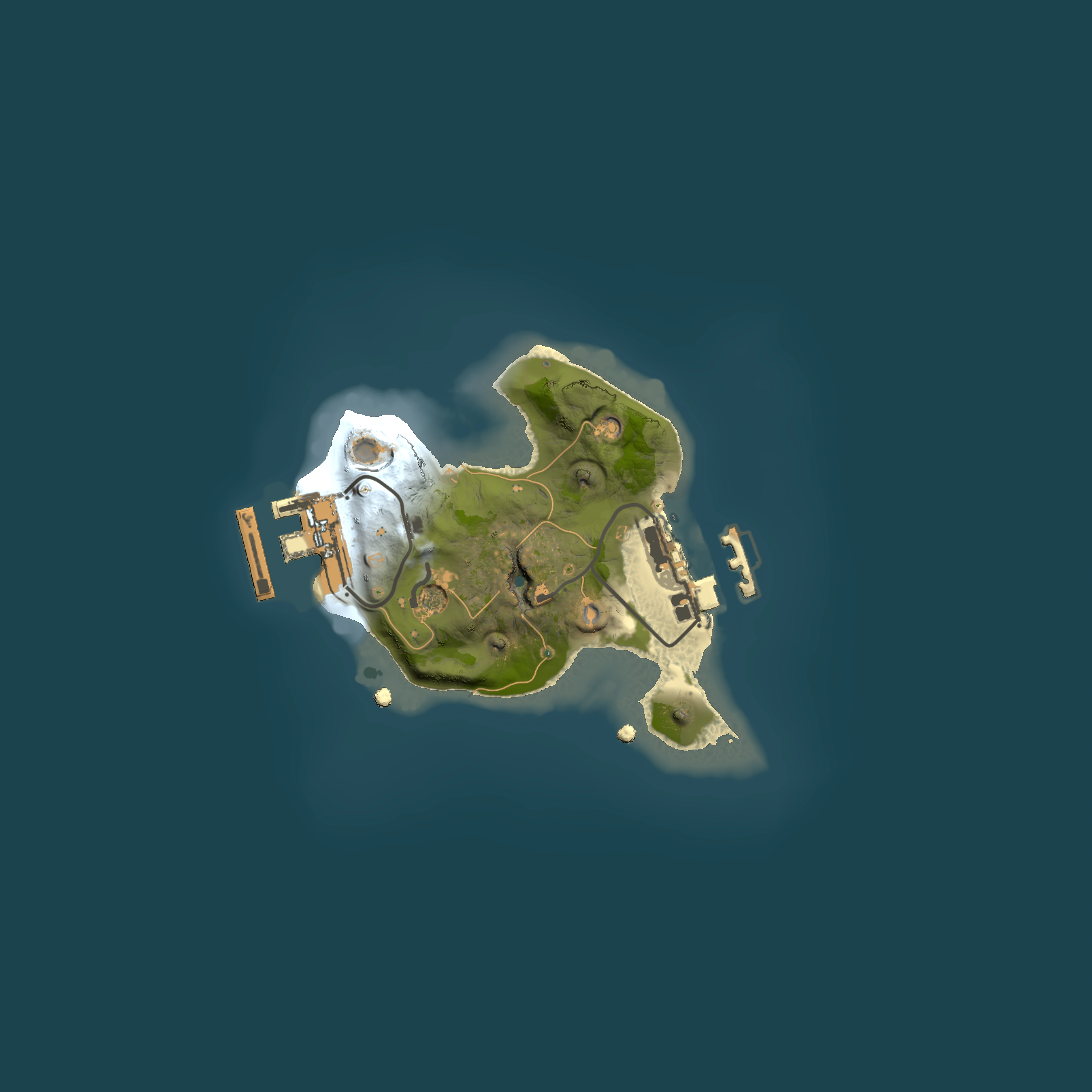 Full top-down render of Rust map seed 1073312319, 1500x1500m