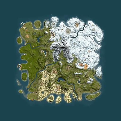Rust map seed 790625858, 5000x5000m top-down preview