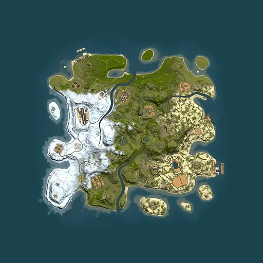 Rust map seed 1456201374, 3500x3500m top-down preview