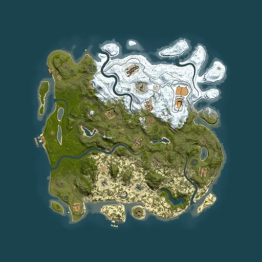 Rust map seed 53734199, 4500x4500m top-down preview