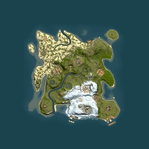 Rust map seed 874218971, 3000x3000m top-down preview