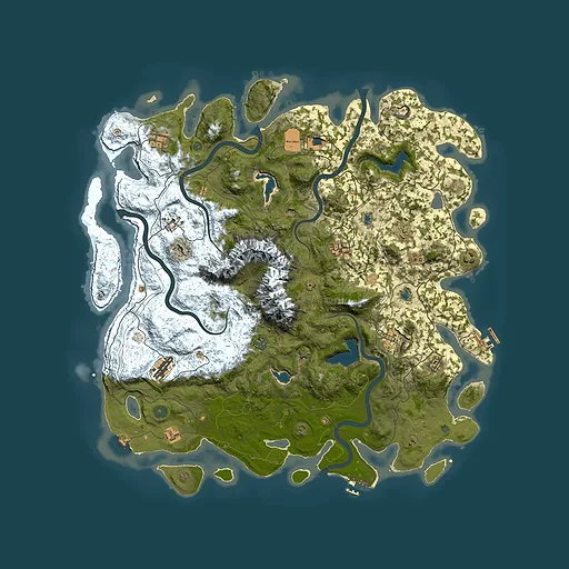 Rust map seed 1160701236, 5000x5000m top-down preview