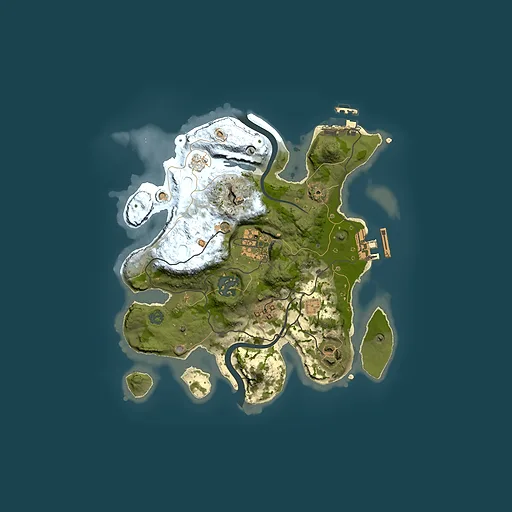 Rust map seed 1127062804, 2500x2500m top-down preview