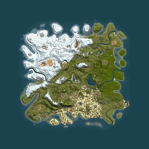 Rust map seed 1616284189, 4500x4500m top-down preview