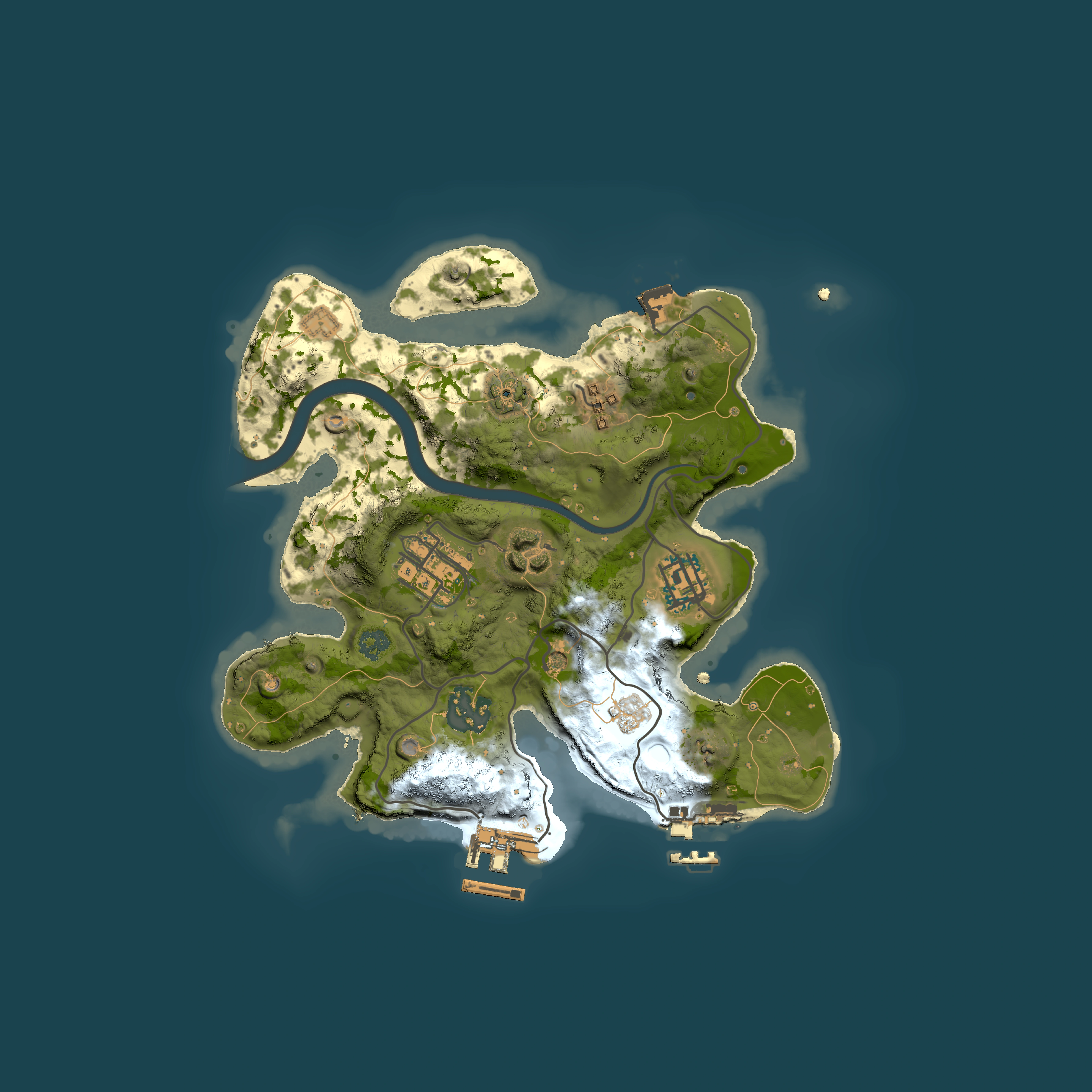 Full top-down render of Rust map seed 135617662, 2500x2500m