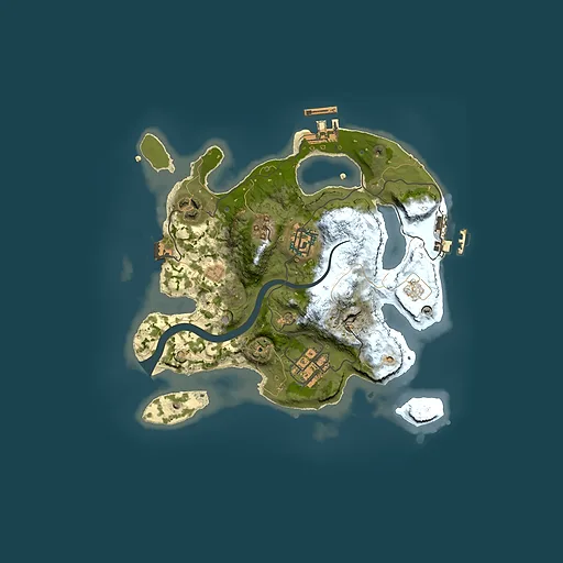Rust map seed 1268918663, 2500x2500m top-down preview