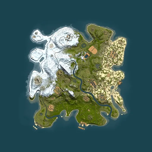 Rust map seed 1467316008, 3500x3500m top-down preview