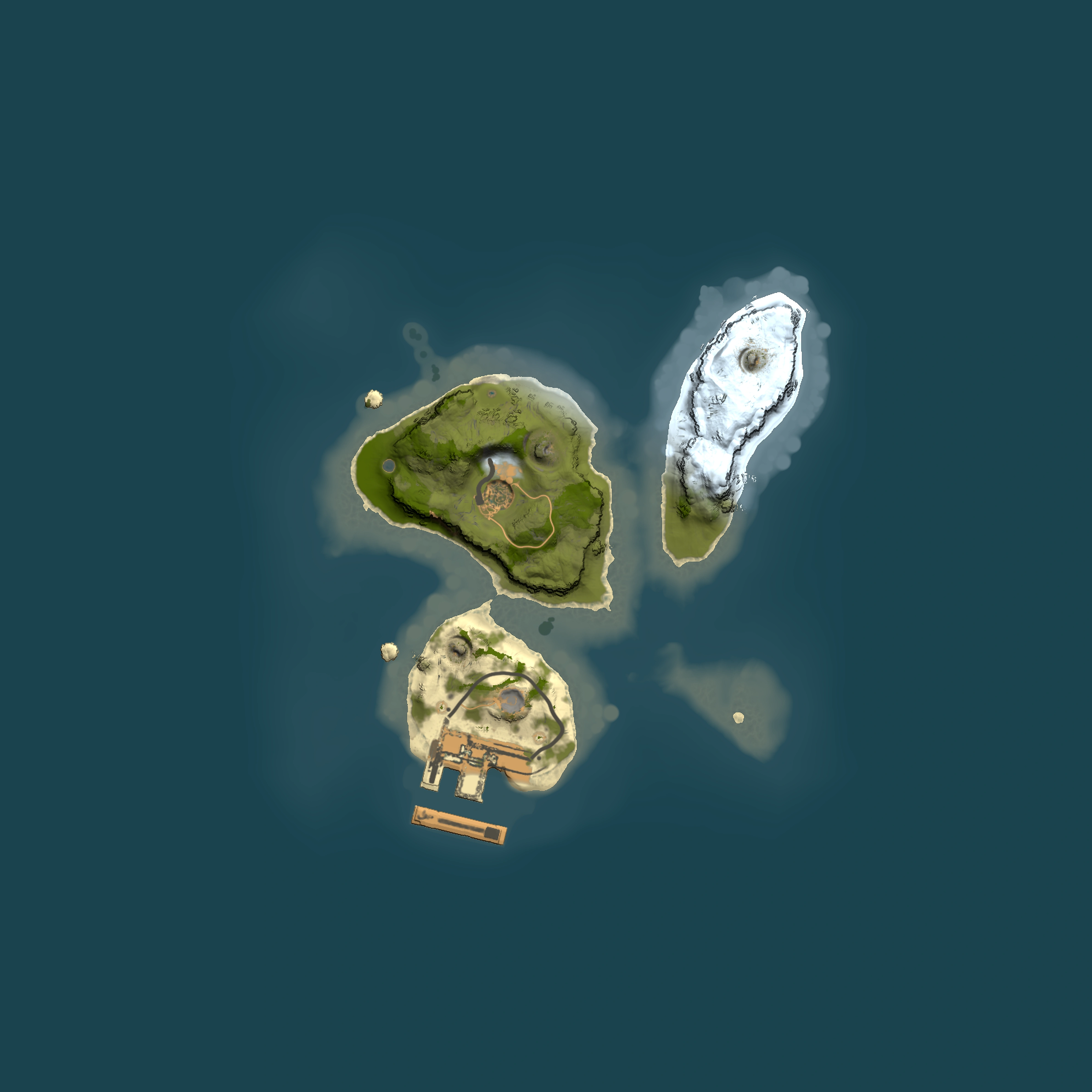 Full top-down render of Rust map seed 421591632, 1500x1500m