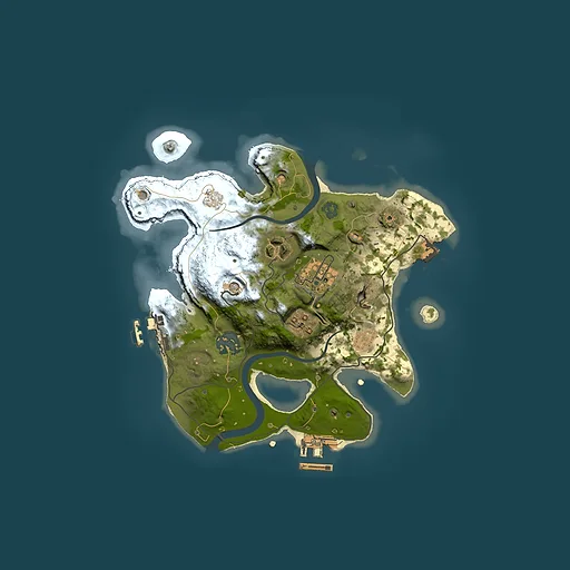 Rust map seed 460760007, 2500x2500m top-down preview