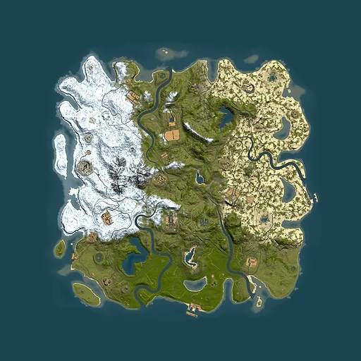 Rust map seed 913836987, 5000x5000m top-down preview