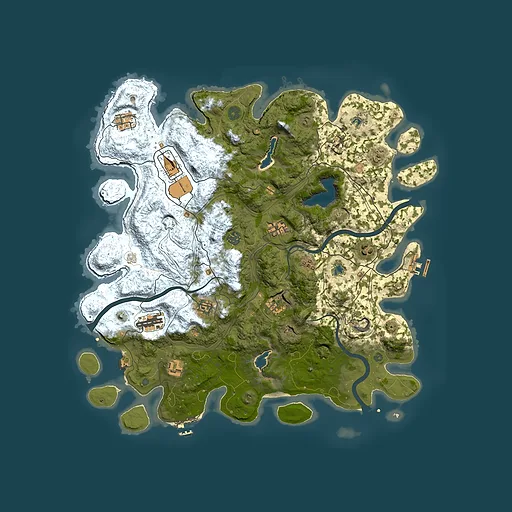 Rust map seed 733995305, 4500x4500m top-down preview