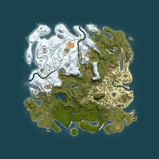 Rust map seed 49163576, 4500x4500m top-down preview