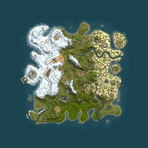Rust map seed 991778395, 4000x4000m top-down preview
