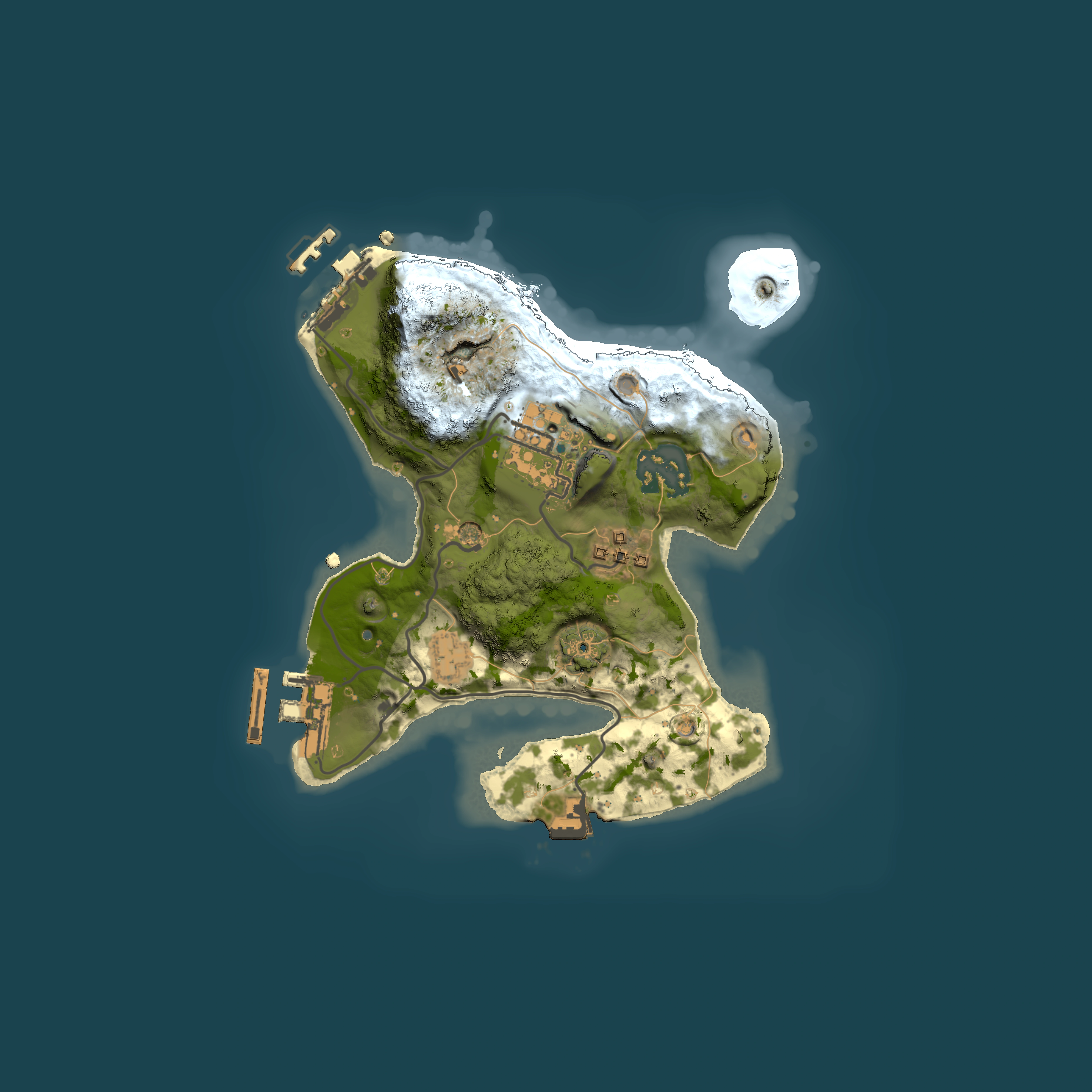 Full top-down render of Rust map seed 1021849462, 2000x2000m