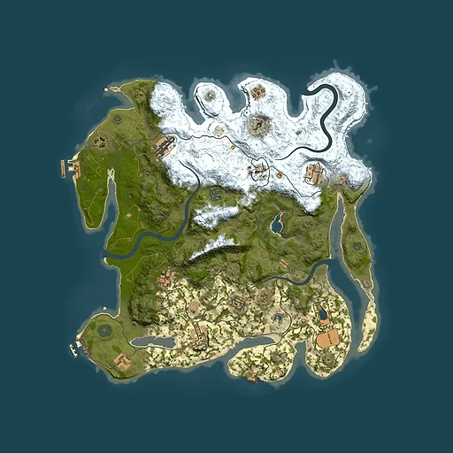 Rust map seed 646254174, 4000x4000m top-down preview