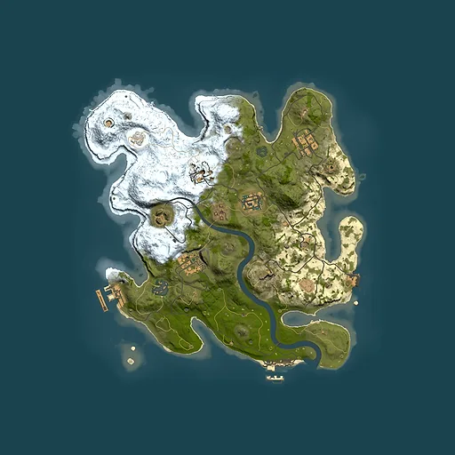 Rust map seed 1291360157, 3000x3000m top-down preview