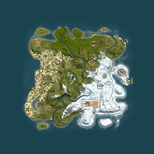 Rust map seed 1485519947, 4000x4000m top-down preview