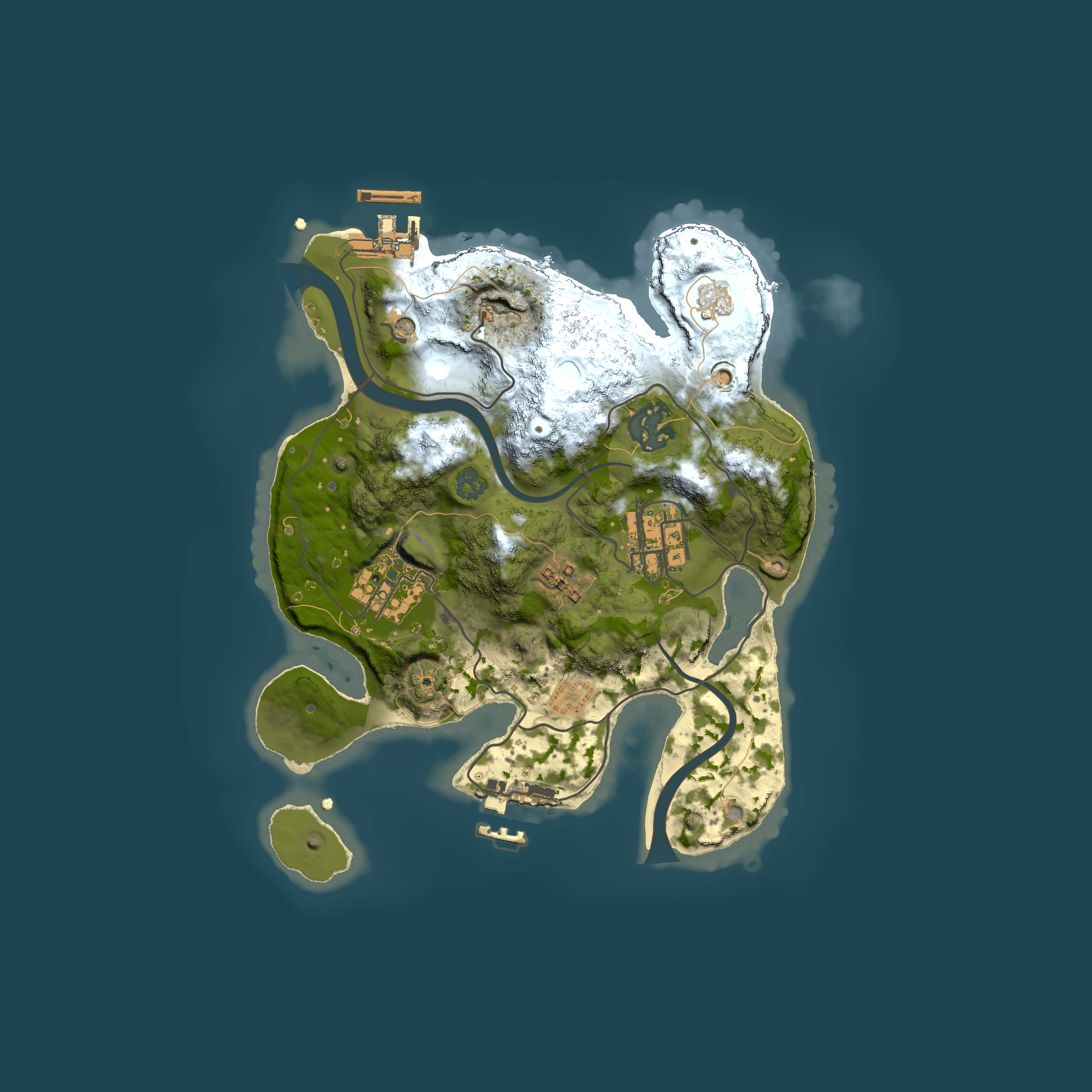 Full top-down render of Rust map seed 1712270854, 2500x2500m