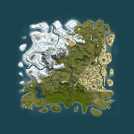 Rust map seed 1812259449, 5000x5000m top-down preview