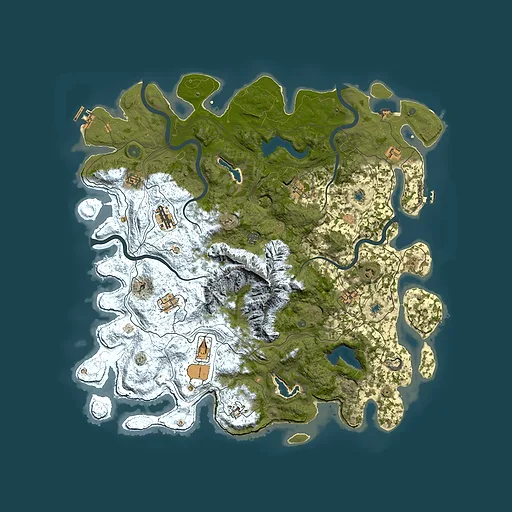 Rust map seed 623128541, 5000x5000m top-down preview