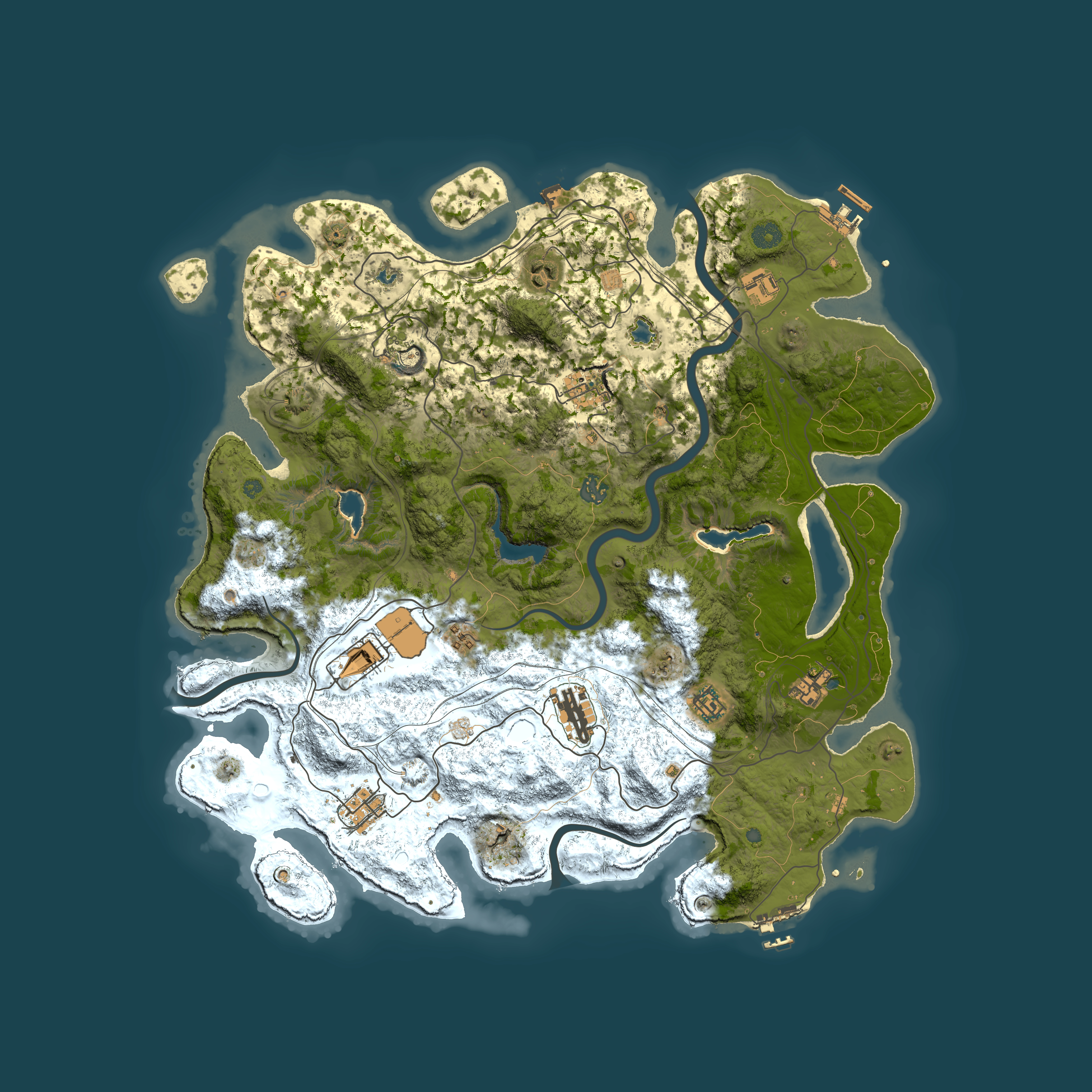 Full top-down render of Rust map seed 167654028, 4500x4500m