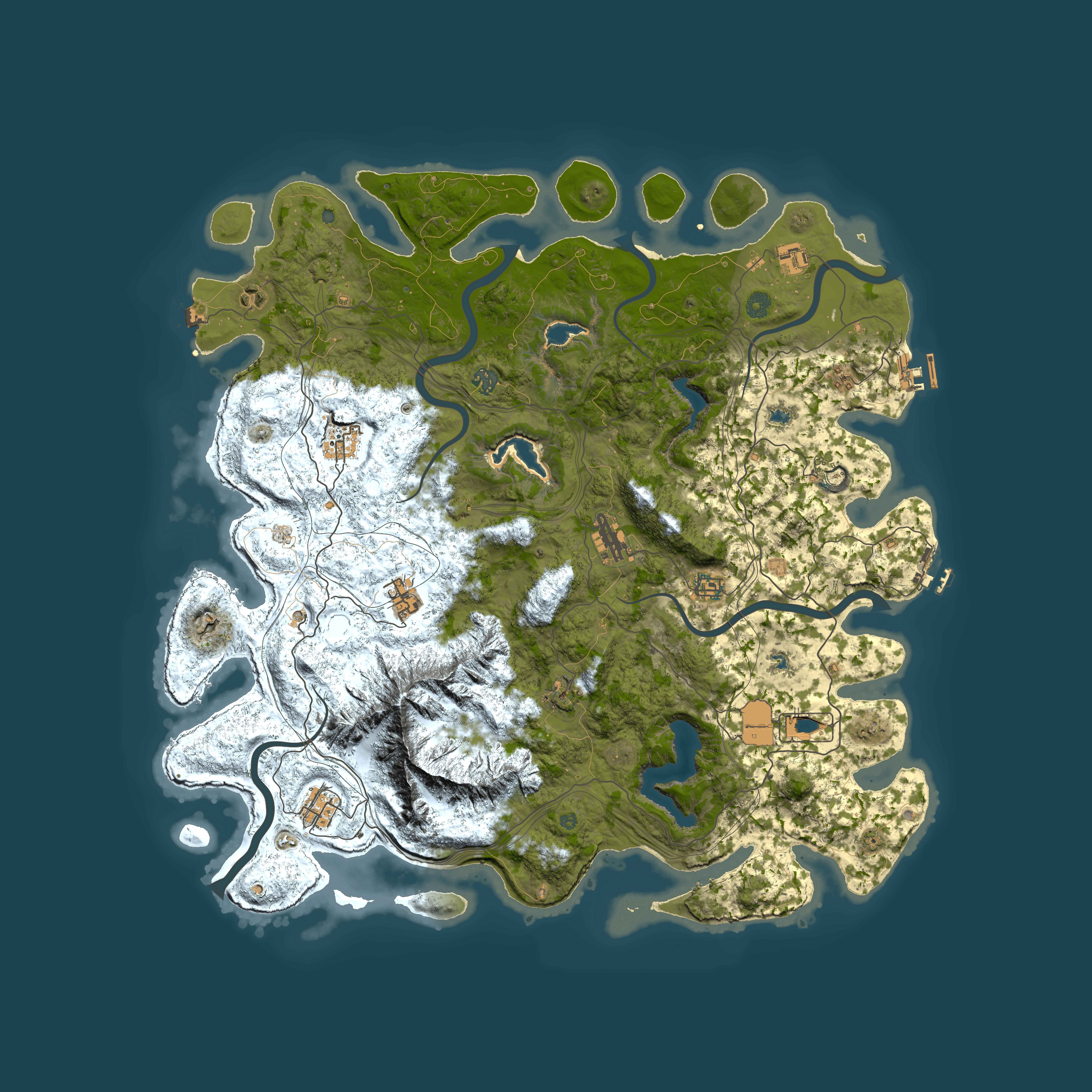 Full top-down render of Rust map seed 637277956, 5000x5000m