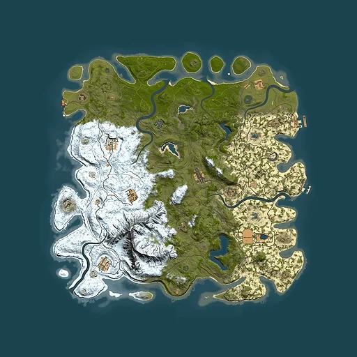 Rust map seed 637277956, 5000x5000m top-down preview
