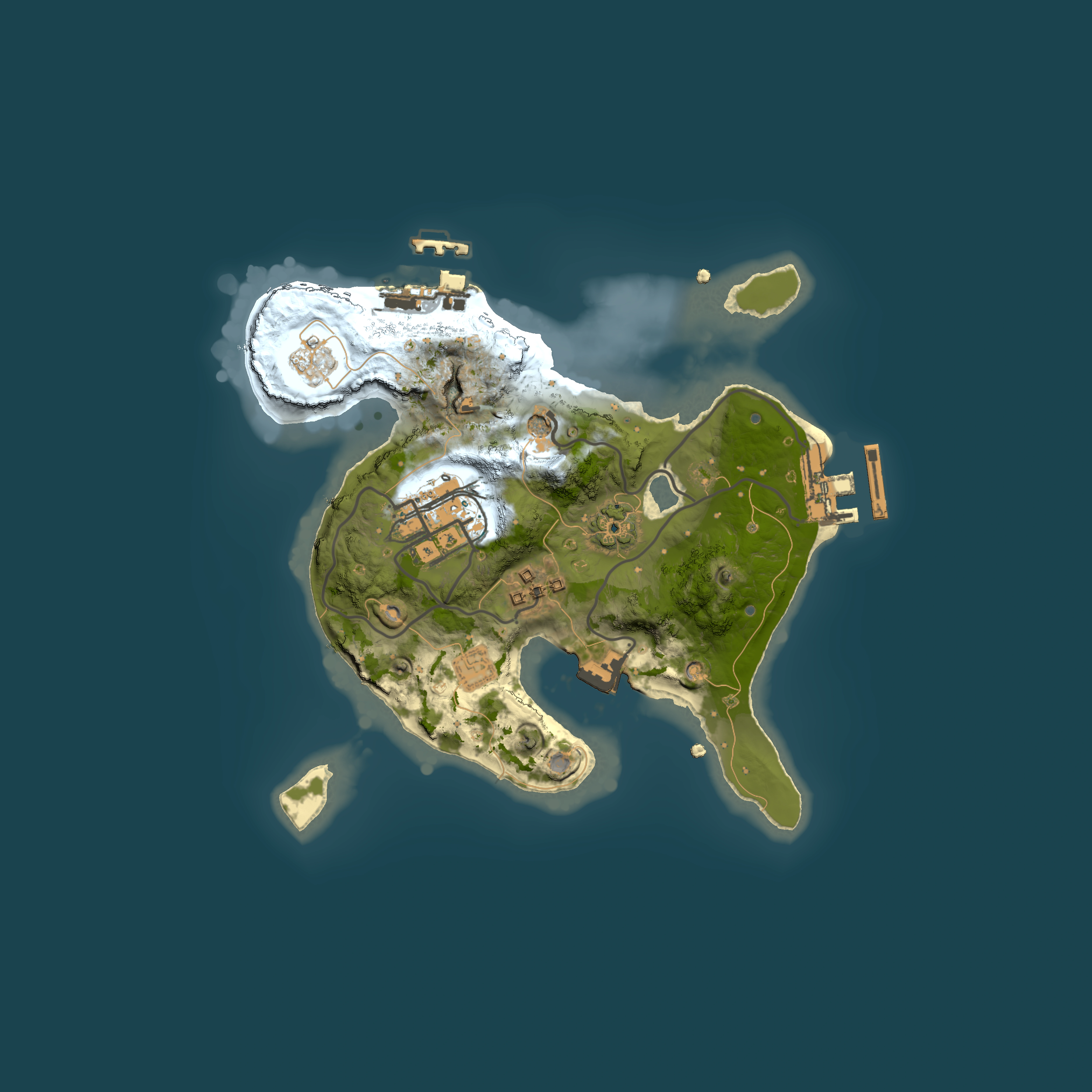 Full top-down render of Rust map seed 1795184681, 2000x2000m