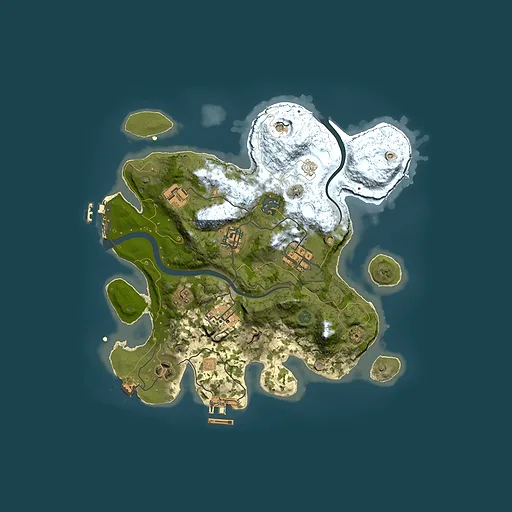 Rust map seed 355023700, 3000x3000m top-down preview