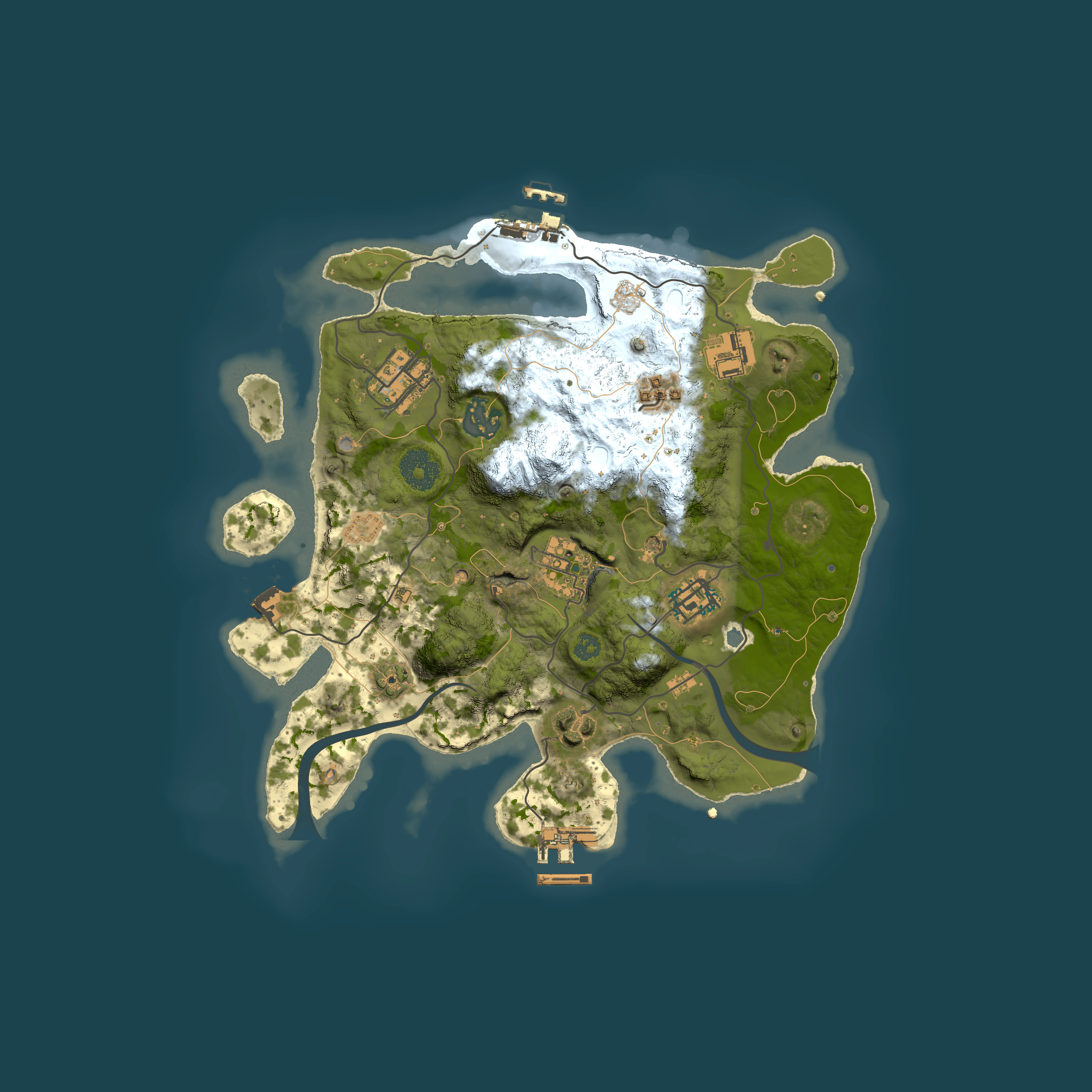 Full top-down render of Rust map seed 416780599, 3000x3000m