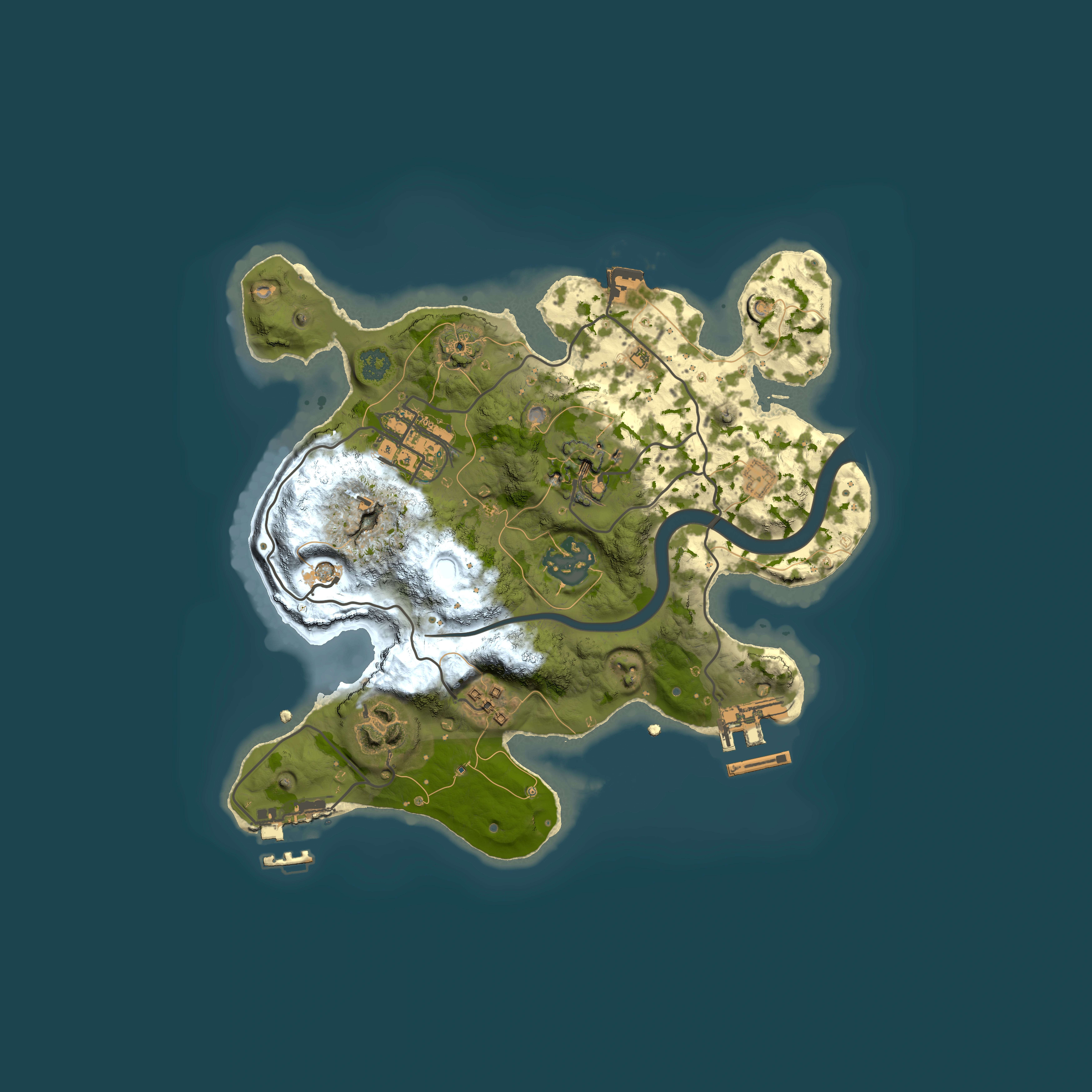 Full top-down render of Rust map seed 593368278, 2500x2500m
