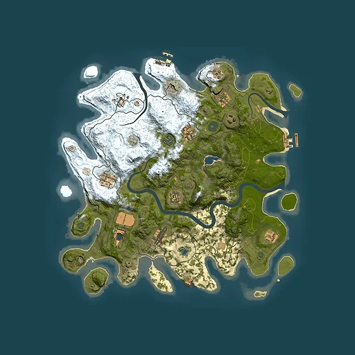 Rust map seed 536184314, 4000x4000m top-down preview