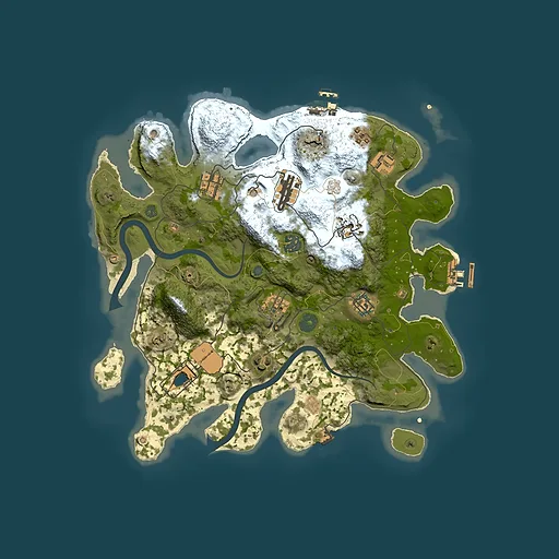 Rust map seed 1186891985, 3500x3500m top-down preview