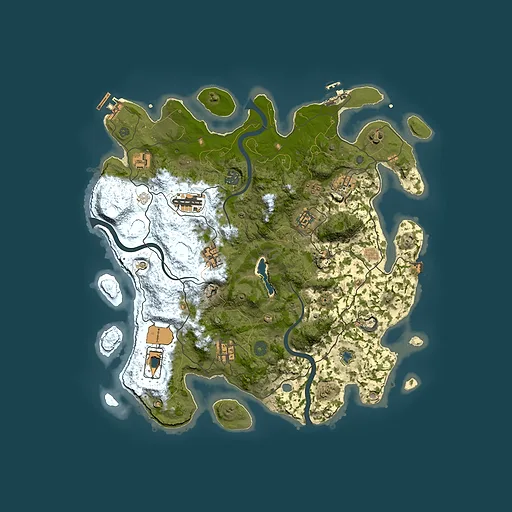 Rust map seed 981956843, 4000x4000m top-down preview