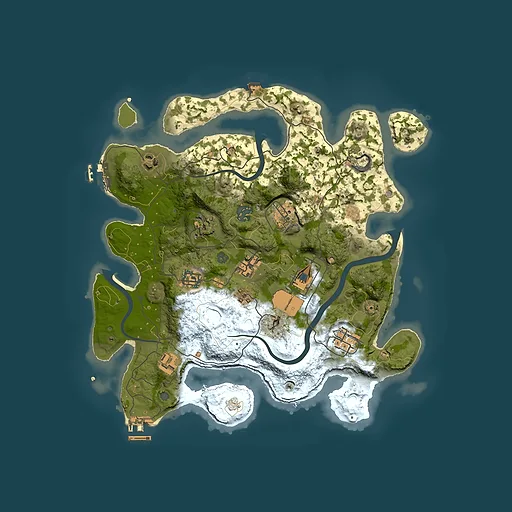 Rust map seed 202313196, 3500x3500m top-down preview