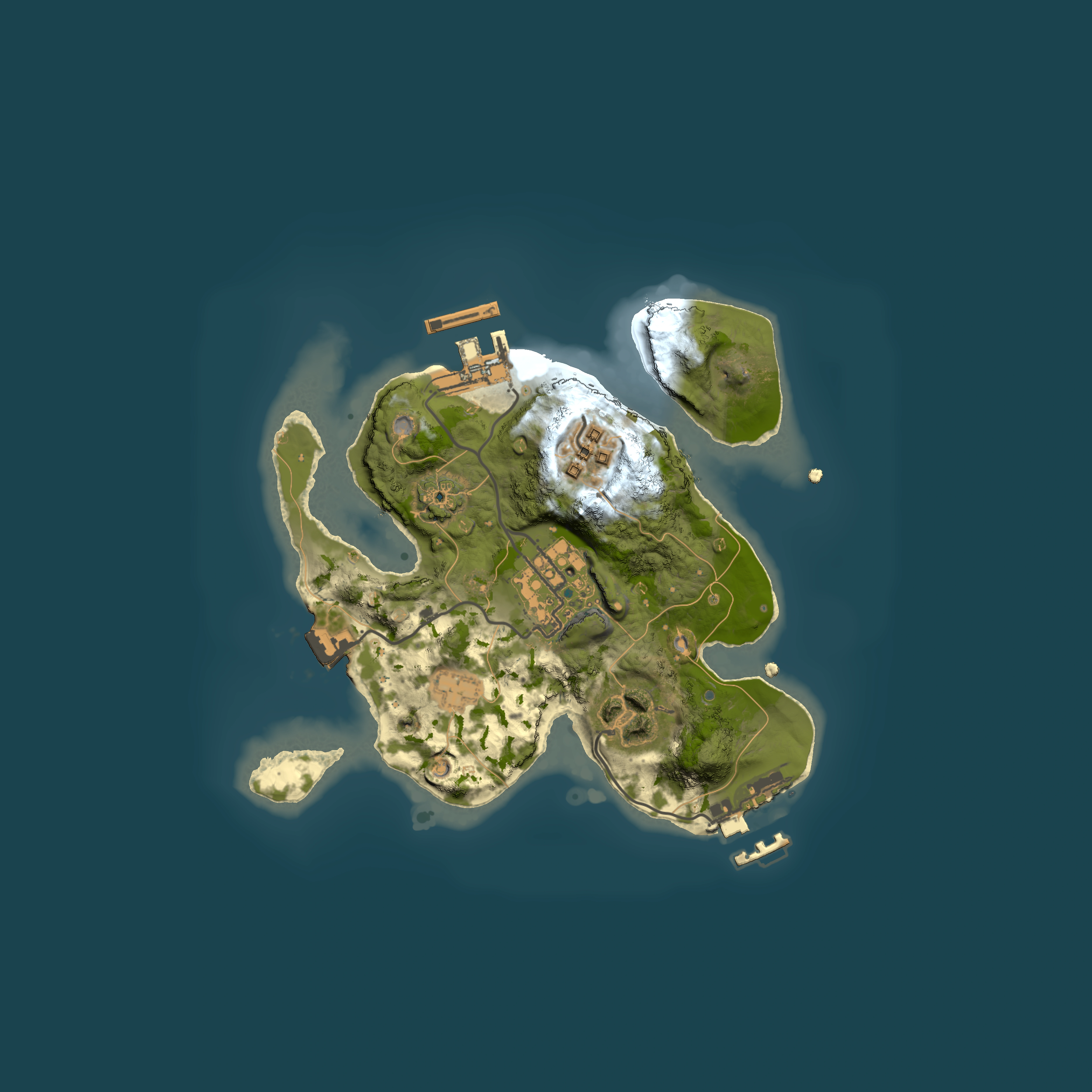 Full top-down render of Rust map seed 745465813, 2000x2000m