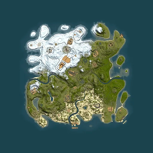 Rust map seed 1443435568, 4000x4000m top-down preview