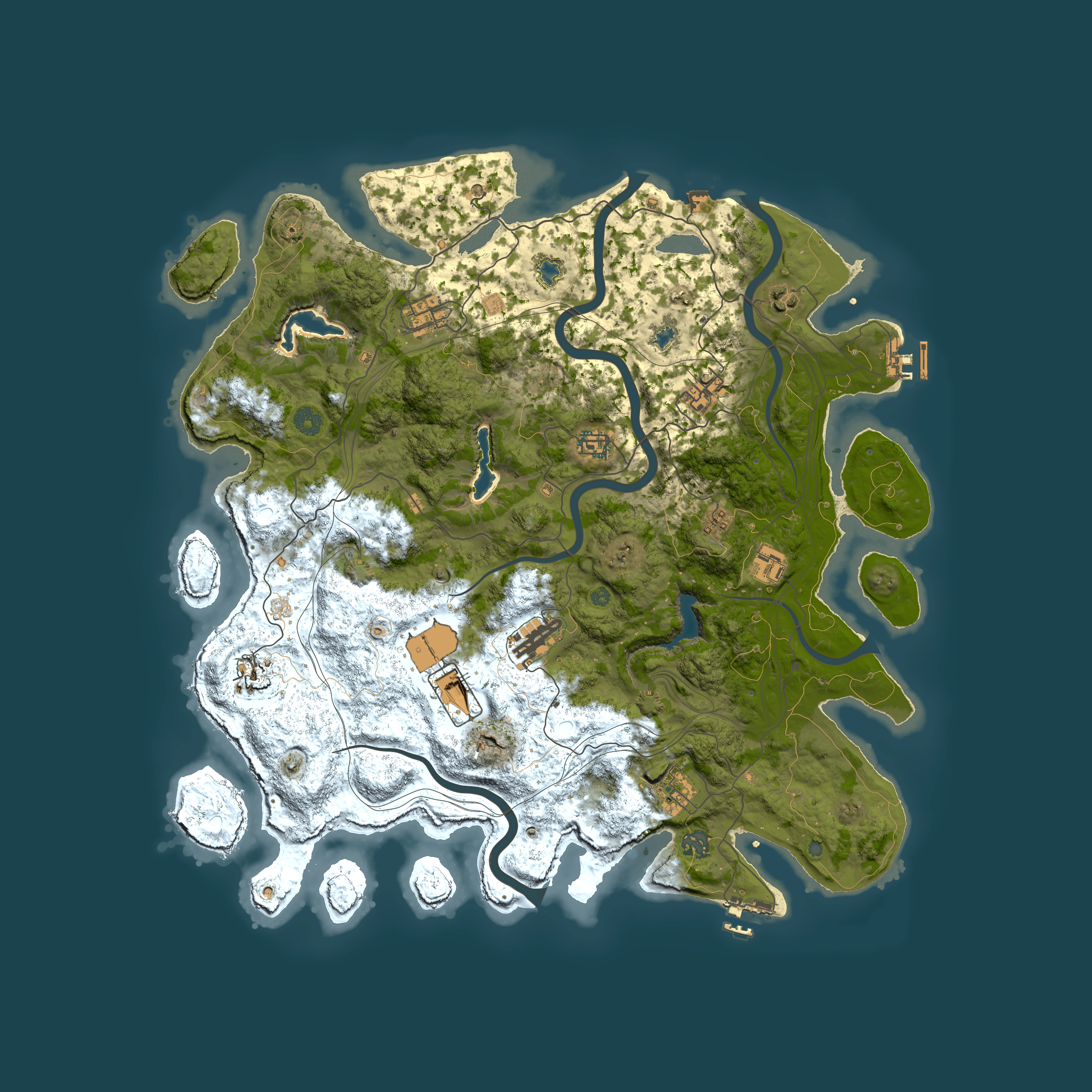 Full top-down render of Rust map seed 989638198, 4500x4500m