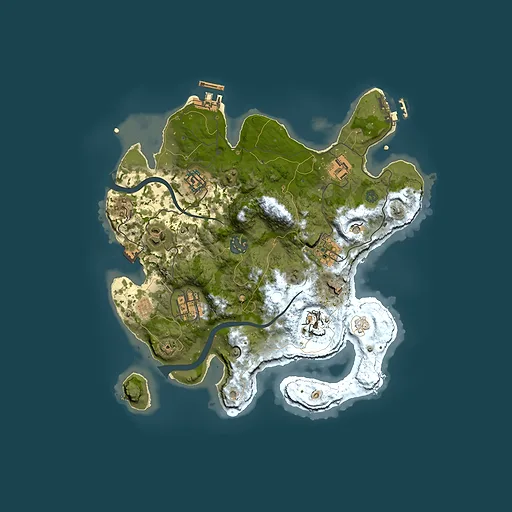 Rust map seed 305488512, 3000x3000m top-down preview