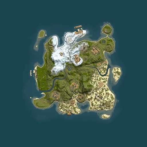 Rust map seed 1260573064, 3000x3000m top-down preview