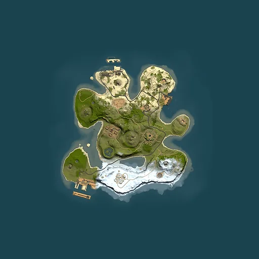 Rust map seed 1460365990, 2000x2000m top-down preview