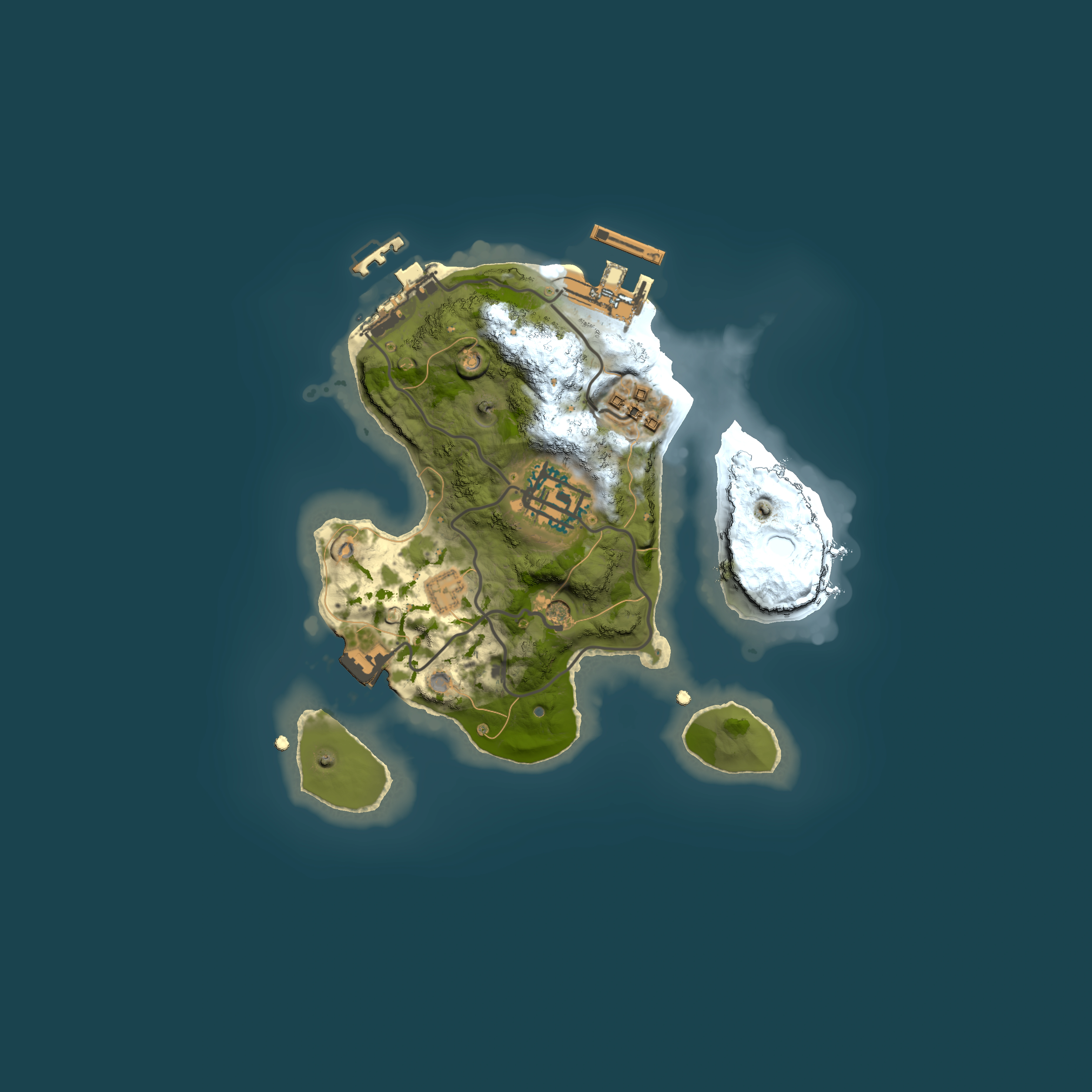 Full top-down render of Rust map seed 935177964, 2000x2000m