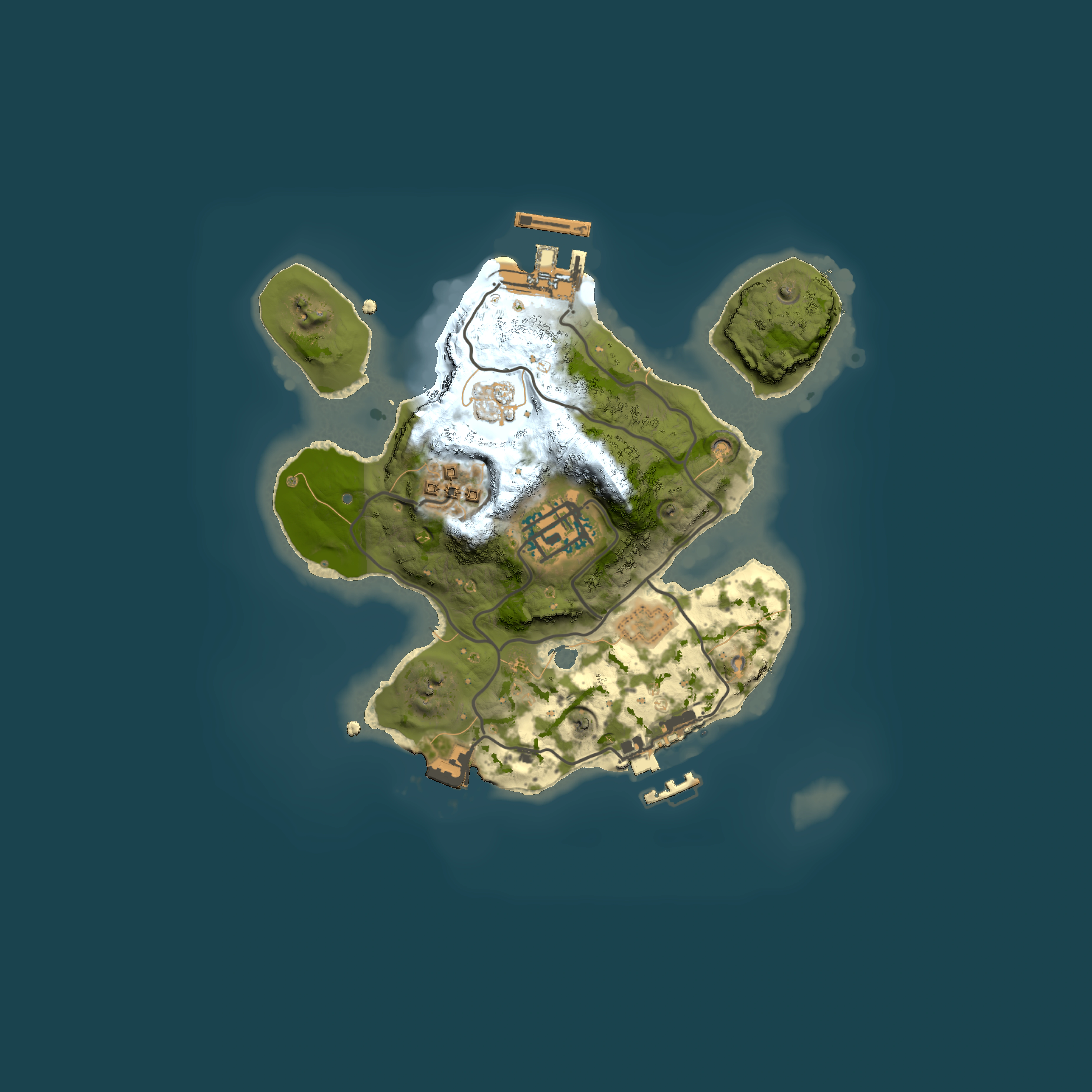Full top-down render of Rust map seed 698069781, 2000x2000m
