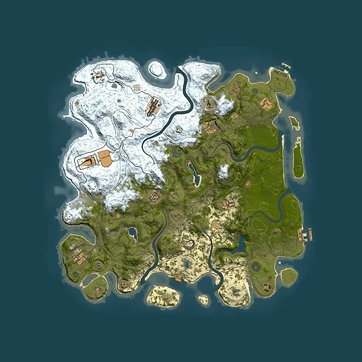 Rust map seed 1142839146, 4500x4500m top-down preview