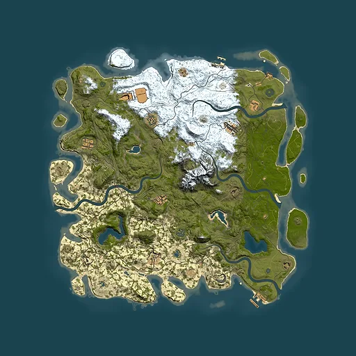 Rust map seed 901322586, 5000x5000m top-down preview