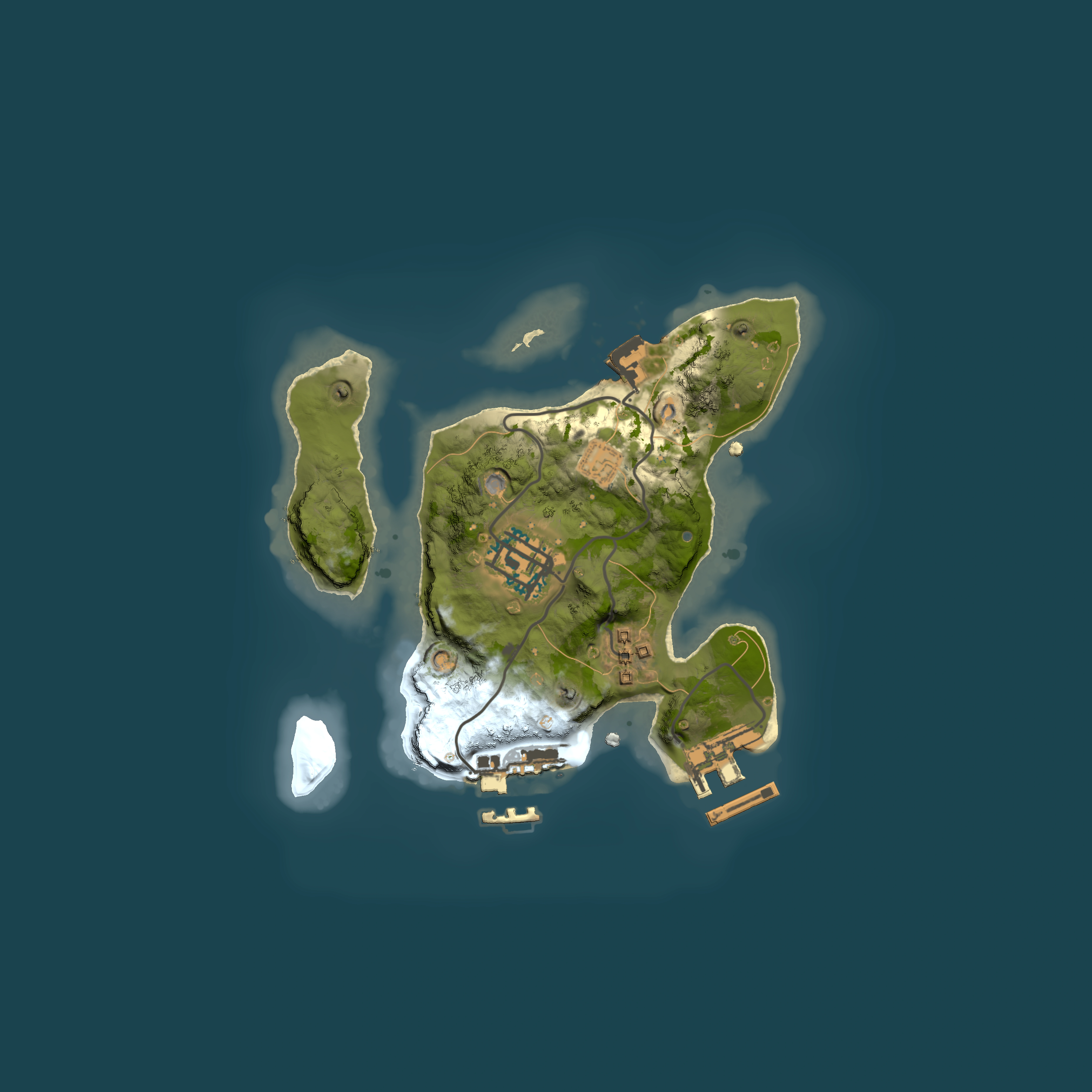 Full top-down render of Rust map seed 282863606, 2000x2000m