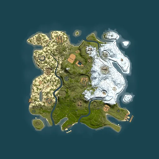 Rust map seed 711669483, 3500x3500m top-down preview