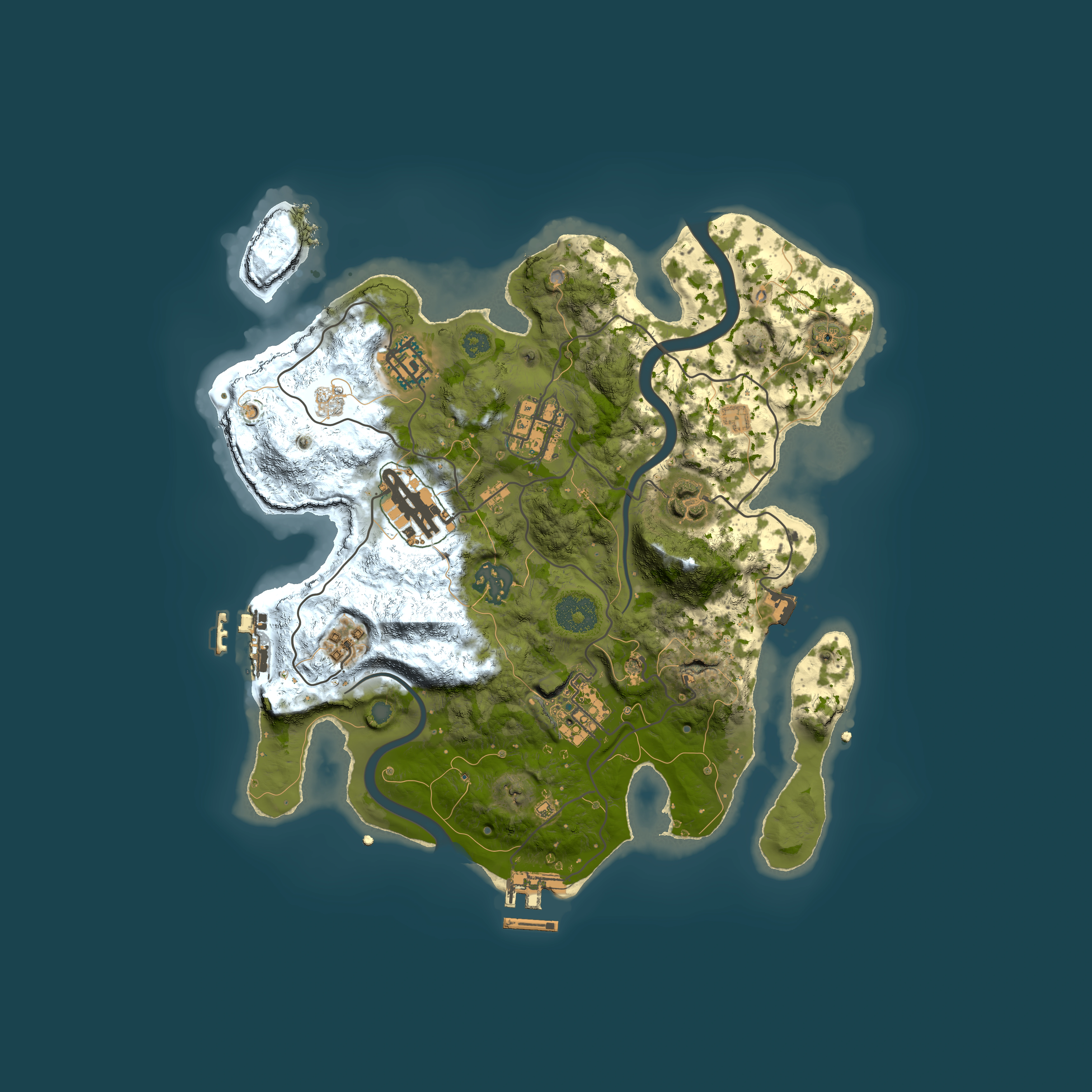 Full top-down render of Rust map seed 1912965629, 3000x3000m