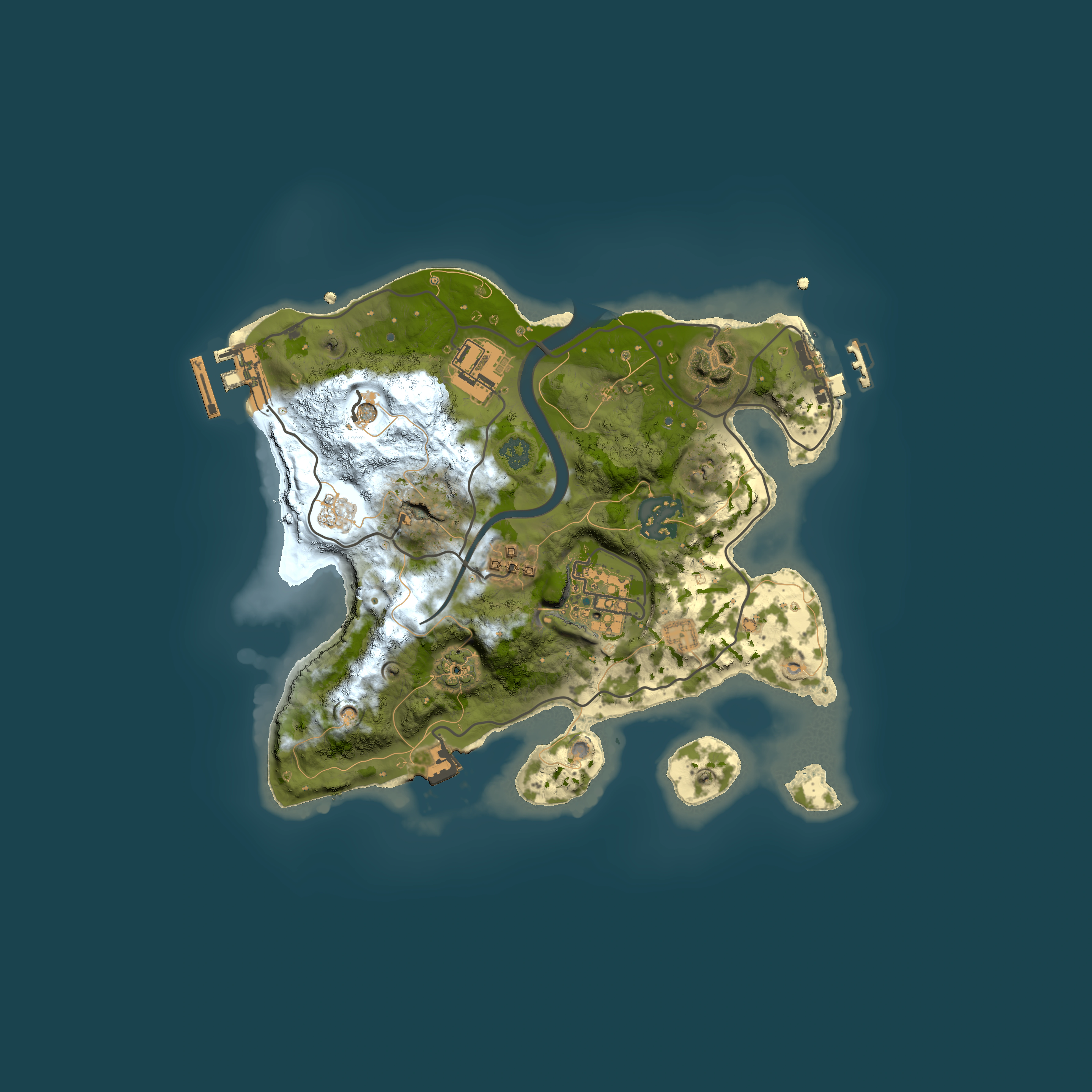Full top-down render of Rust map seed 649094632, 2500x2500m