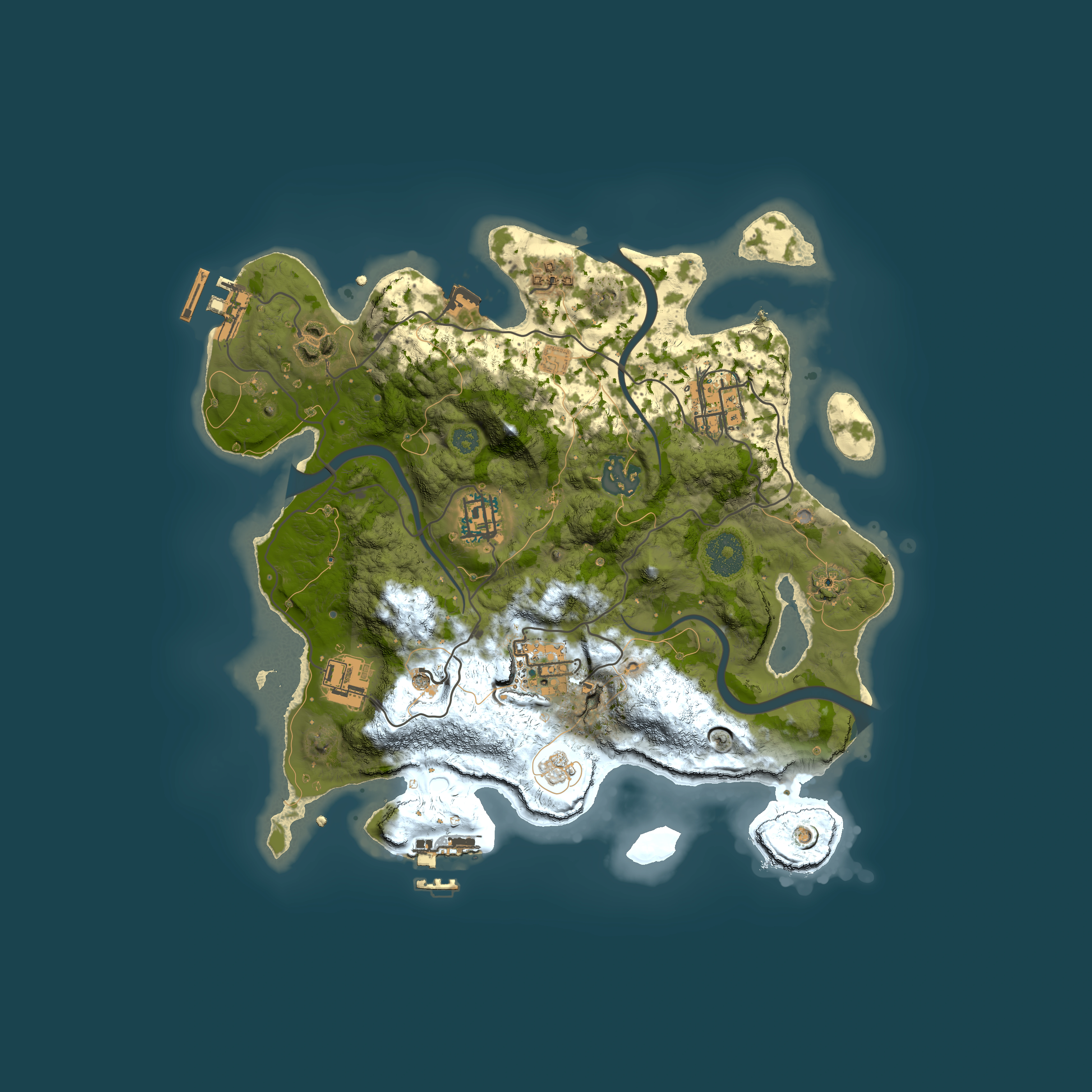 Full top-down render of Rust map seed 947931416, 3000x3000m